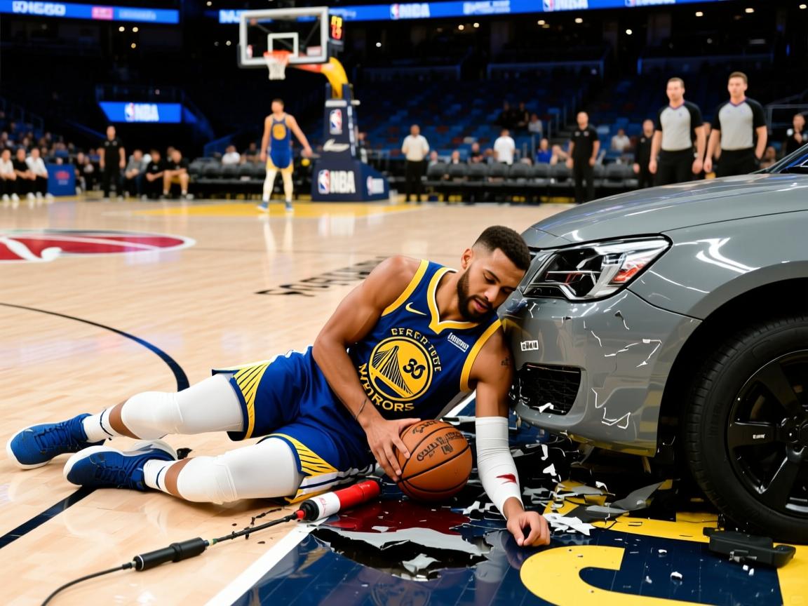 勇士队后卫意外遭遇路口事故伤病 第2张