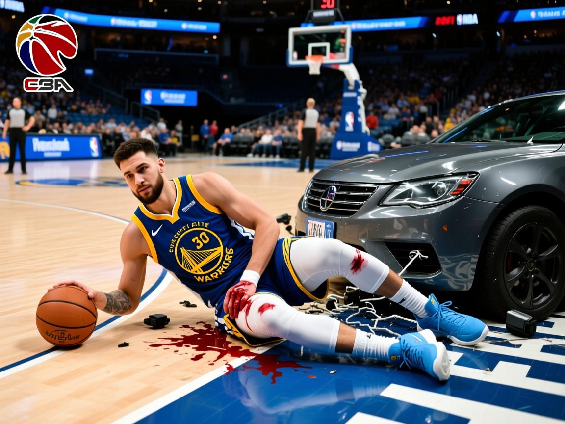 勇士队后卫意外遭遇路口事故伤病 第2张